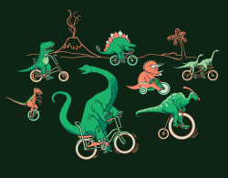 just-art:  Dinosaurs on Bikes! by Steve Hughes