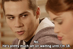 hoechloin:  AU: Stiles has been with Derek for 2 months and Lydia is his favourite gal pal. That’s about it. 