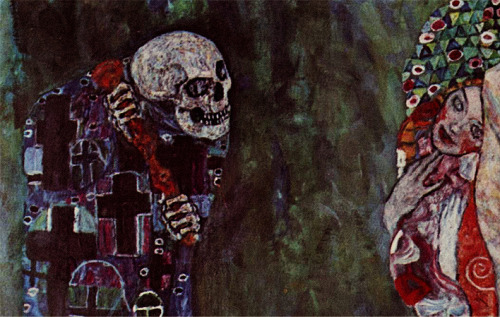 slurp-the-blood-spit-the-flesh:  Gustav Klimt - Death and Life (detail)(1908)