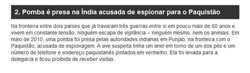 As noticias mais estranhas do mundo: