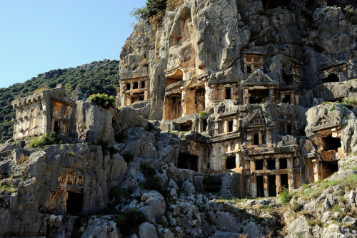 illusionwanderer:Rock Cut Tombs - Myra, Turkey by Saffron Blaze on Flickr.