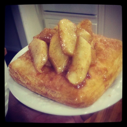 theicewaterjoneseffect:Awesome Eats Special: Apple Cinnamon Cream Cheese Danish. (Taken with Instagr