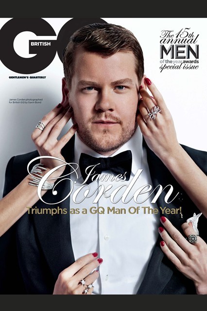 ad-busting:  The October 2012 issue of British GQ has five different covers celebrating their 15th annual Men of the Year issue. Lana Del Rey was chosen as Woman of the Year. As you can see, the men of the year wear snazzy suits, while the woman of the