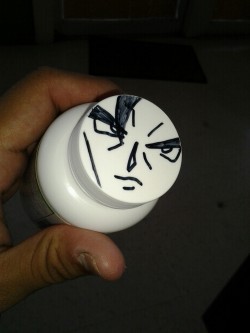 When I get bored ill draw gokus face on stuff.