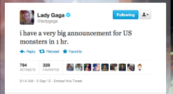 eau-de-gaga:  It’s about damn time Gaga.