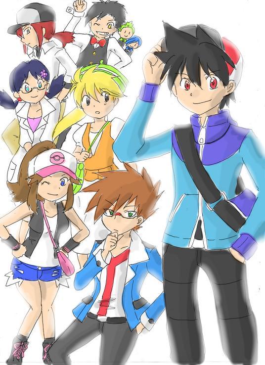 Pokespe Top Left: Red,Yellow,Blue,Green Top Right:Gold,Chrystal