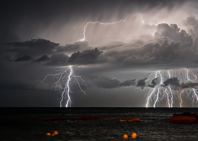 c3rulean:  Sudden lightning storm by golf of Genoa by Francesco Magoga Photography