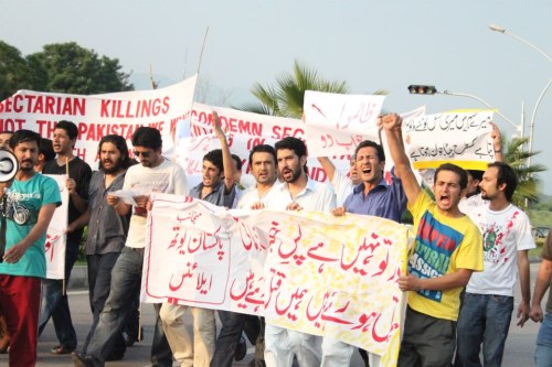 mehreenkasana: Pakistan Youth Alliance held a thematic demonstration urging for sectarian harmony an