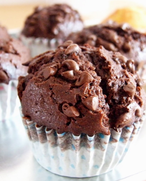 cookmeskinny-blog:Chocolate Protein Muffins These make a great breakfast food or even pre-workout sn