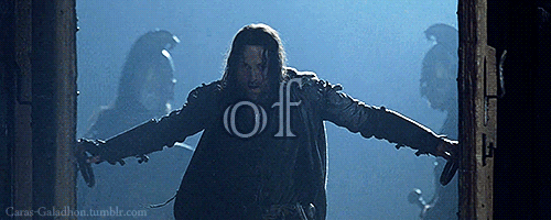 “Hold your ground, hold your ground! Sons of Gondor, of Rohan, my brothers! I see in your eyes the s