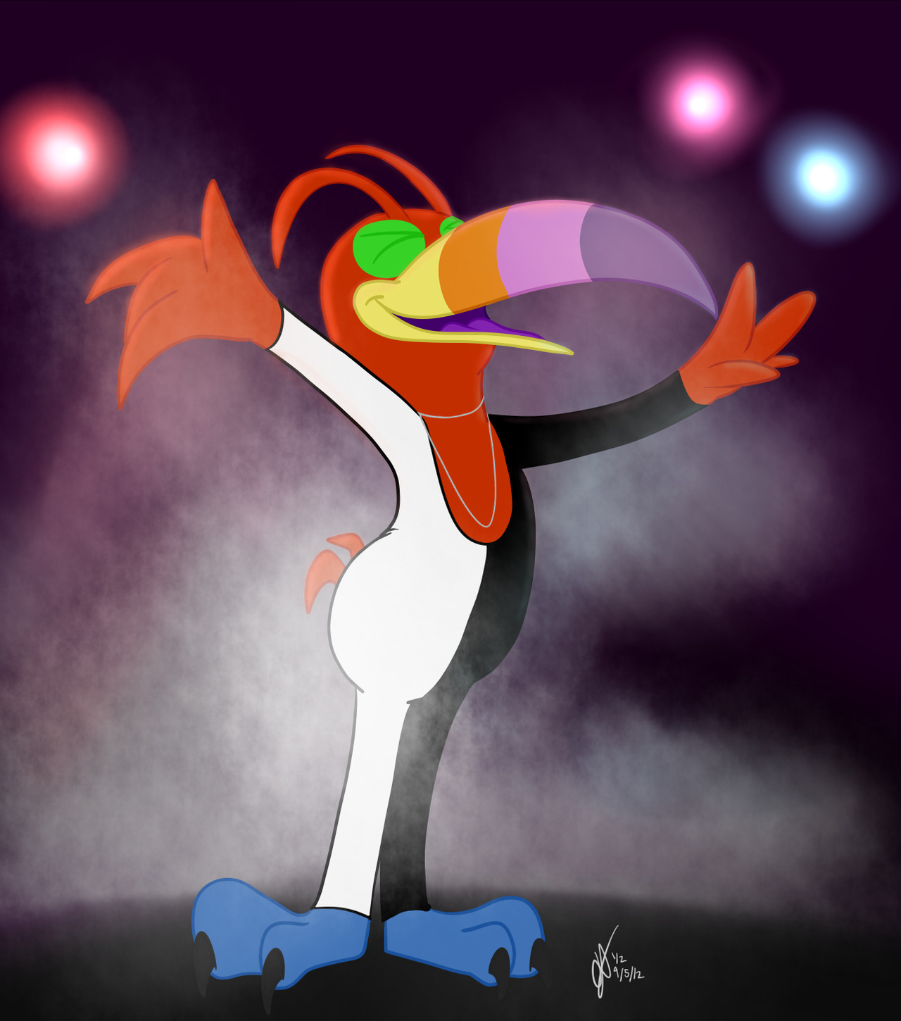 ask-tookiethetoucan:  [[Tookie is taking part in Freddie for a Day in honor of a