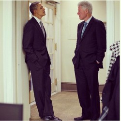   2012 President Barack Obama(L) — Former President Bill Clinton&Amp;Reg; 