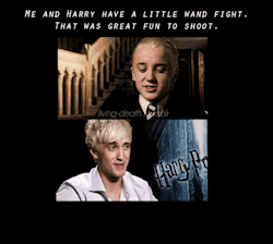 hipsterdraco:  I think young Tom Felton purposely stuck that sexual innuendo in there. definitely on purpose. I mean, he was just acting in character  AHAHAHAHAHAAH