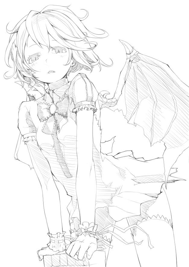 pema-toho:  レミリア線画でけたー… on Twitpic 