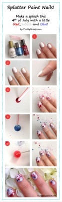doityourselfproject:  Splatter Paint Nails: