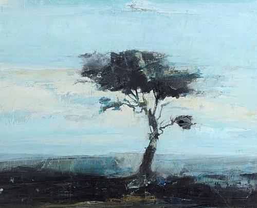 iamjapanese:  Ffiona Lewis（British, b.1964） Winter Pine　2012 Oil on board     More 