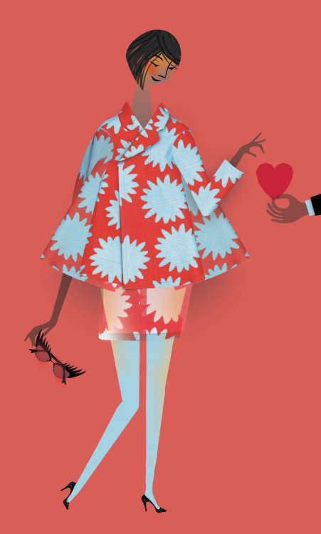 My second illustration for the Glamour Magazine horoscope. The Libra girl is wearing Comme des Garco