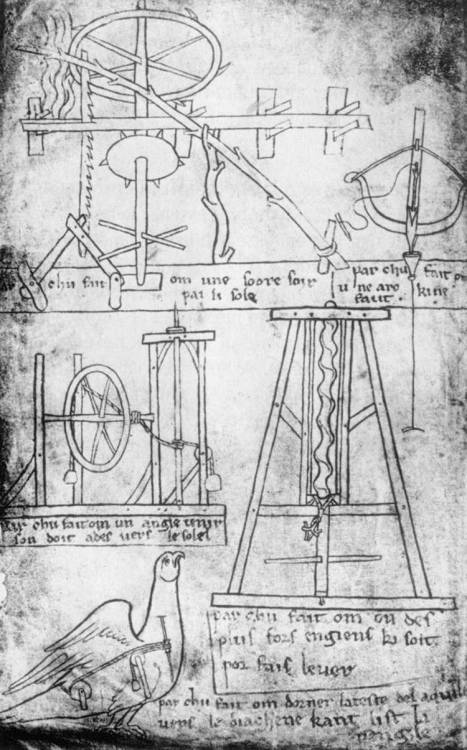 danhallett:  Drawings by Villard de Honnecourt. 1220s/1240s. Source.