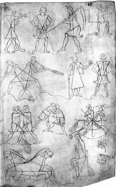 danhallett:  Drawings by Villard de Honnecourt. 1220s/1240s. Source.
