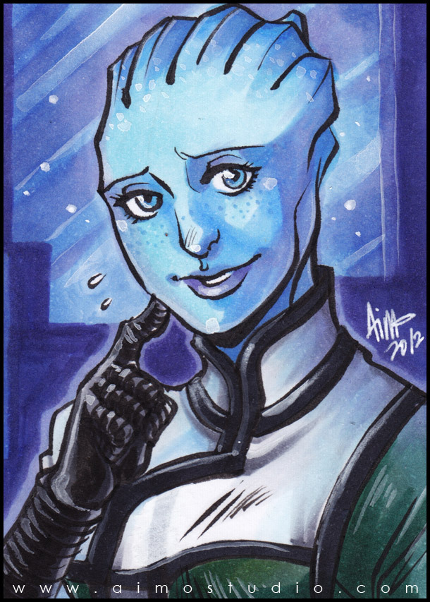 momochanners:  aimosketchcard:  Mass Effect: Lovers —- Displayed artworks are available