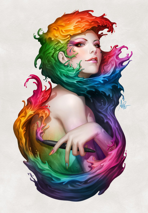 lohrien:  Angel of Colors by `Artgerm