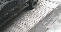 oldschoolkat:  Vandal slashes tire….fail