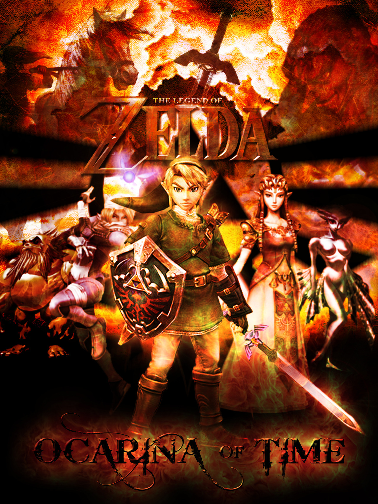 zeldaxgoddess:  hyliandreamers:  keeperofthetimegate:  Ocarina of Time Poster by