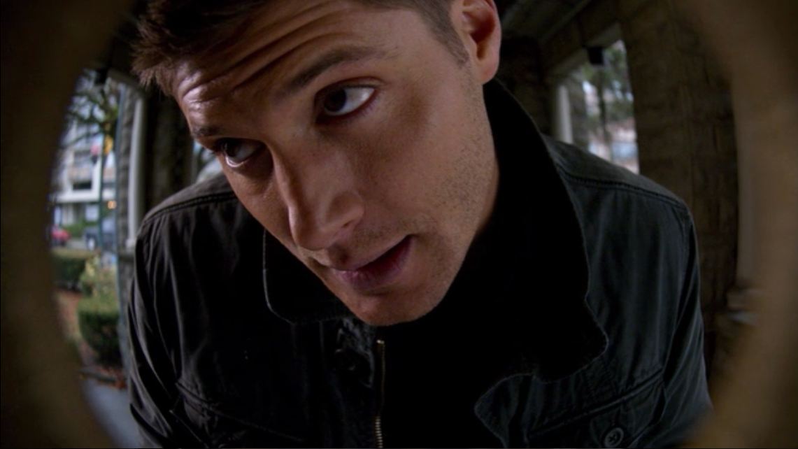this-face-of-mine:  Even Jensen looks awkward when viewed through a fisheye lens.