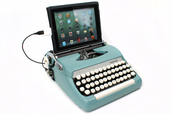 wickedclothes:
“ USB Typewriter Keyboard
This antique typewriter has been modified to work as a USB Keyboard for PC, Mac, or even iPad! That’s right — its a beautiful and fully functional computer keyboard! Sold on Etsy.
”
I. MUST. HAVE THIS.
I guess...