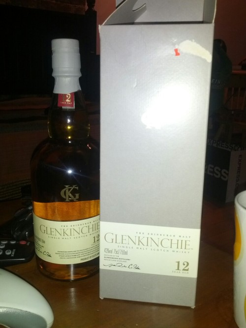 imbland: This episode’s booze! Glenkinchie! Tonight&rsquo;s drink: A fine Scotch. A 12 yea