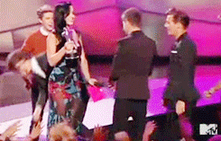 iheartkatyperry:  Katy kisses all One Direction members on the stage of the 2012