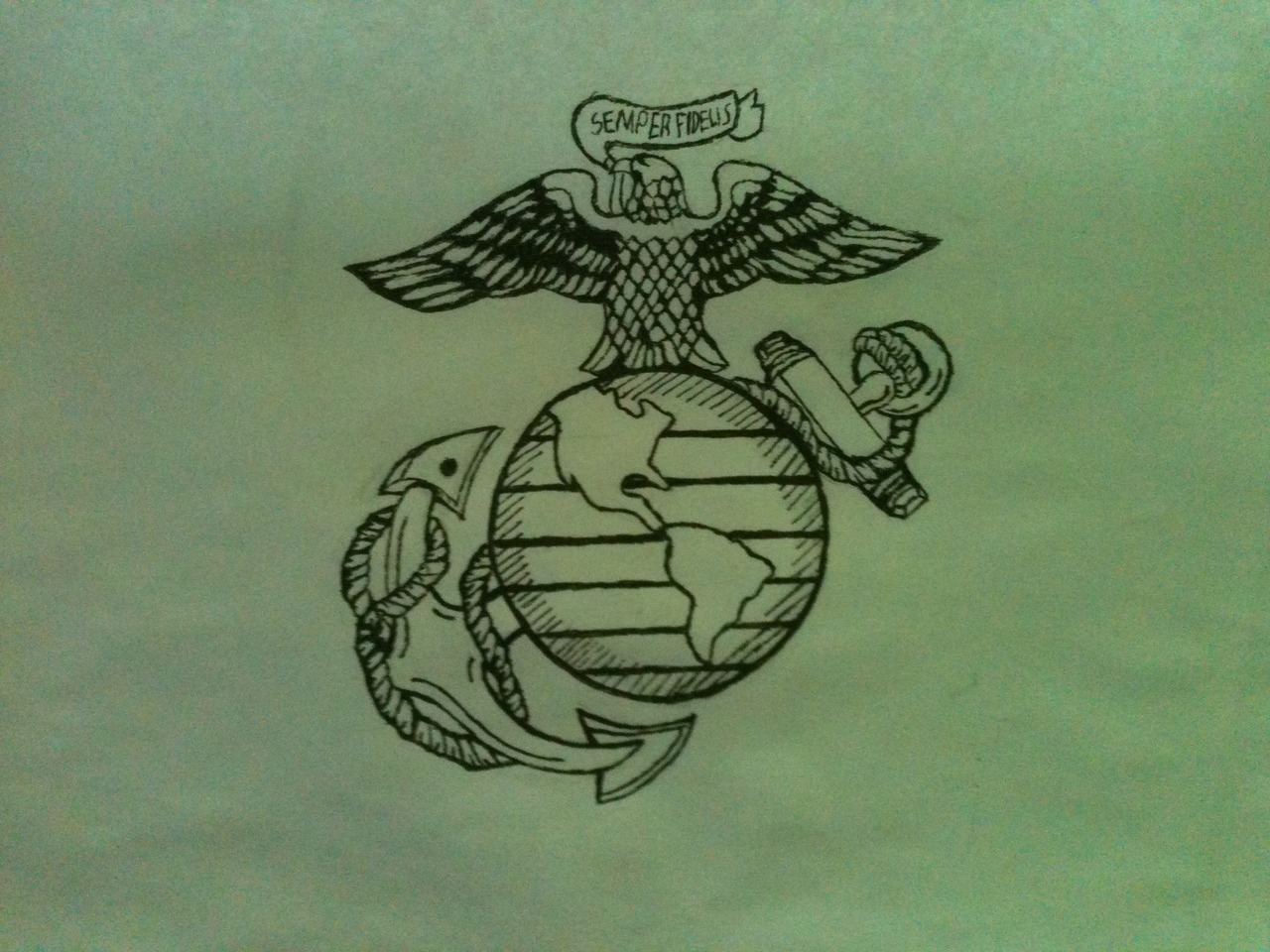 Someone made a request for me to draw the Marine Emblem, now I have quite a few