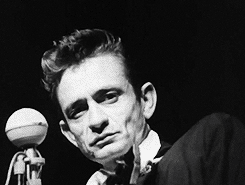 twinspeaks:  Johnny Cash at the Newport Folk Festival in 1964  Happy Birthday Mr. Johnny Cash .