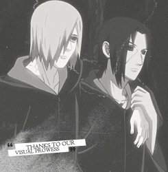 ryuichii:   Pain, with your six path’s Rinnegan power and my mangekyo Sharingan .. We could do anything.  