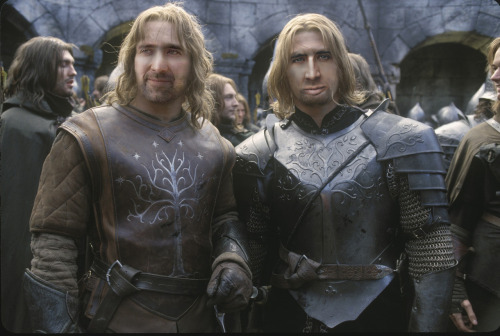 Nicolas Cage as the Brothers of Gondor, Faramir and Boromir