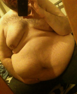 superchubby:  Overstuffed belly, big tits