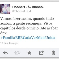 cartasprarebelde:  #FamiliaRBRCadaVezMaisUnida