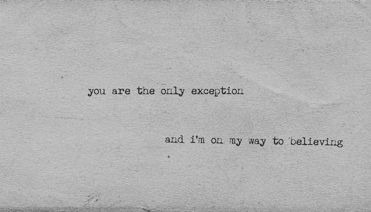 favorite little lyrics — Paramore, “The Only Exception”