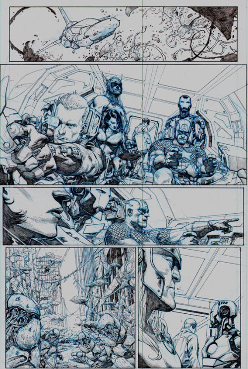 marvelentertainment:  Check out these exclusive preview sketches of the upcoming AVENGERS (2012) #1 by Jerome Opeña! What are you excited to see in Marvel NOW? AVENGERS #1Written by JONATHAN HICKMANPencils by JEROME OPEÑAIn Stores DECEMBER 5, 2012 