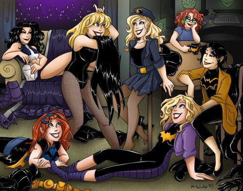 geekgirl128:So funny and cute!Birds of Prey and Batgirls by *shoot-o