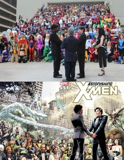 thedailywhat:  X-Marriage IRL of the Day: At this year’s Dragon*Con, Redditor GreenArrowFLnot
