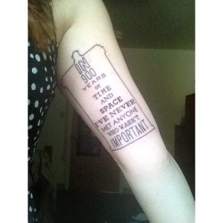 fuckyeahtattoos:  Doctor Who!Done at Norristown