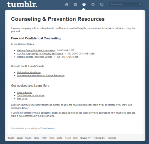 gamzius:  mandielouise:  0ffandon:  Has anyone else noticed this page  i have gained my respect for tumblr staff back  Good. You’re on the right track, Tumblr. 