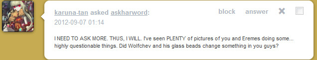 askharword:  YOU ALMOST SHUT ME UP WITH THAT THERE QUESTION, MA’AM.   I would