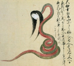 怪奇談絵詞（かいきだんえことば） Kaikidan Ekotoba - mysterious mid-19th century scroll depicting yōkai 妖怪 (spirits &amp; monsters), author unknown.  