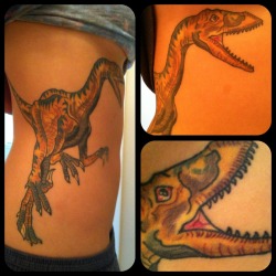 Fuckyeahtattoos:  My Third And So Far Favorite Tattoo! I’ve Always Loved Dinosaurs