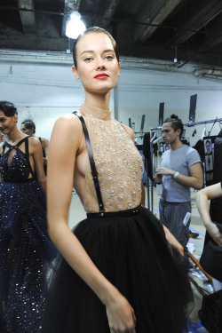 vogueweekend:  Jac Jagaciak backstage at