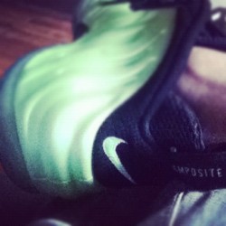 Electric Green Foamposite Pro #nike (Taken with Instagram)