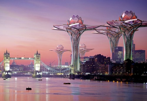 blaze-ferrari:  This futuristic City in the Sky by Hrama imagines a world where gardens and oases soar far above the congestion and pollution that at times mars magnificent cities such as London and New York. Situated far above the traffic and grit