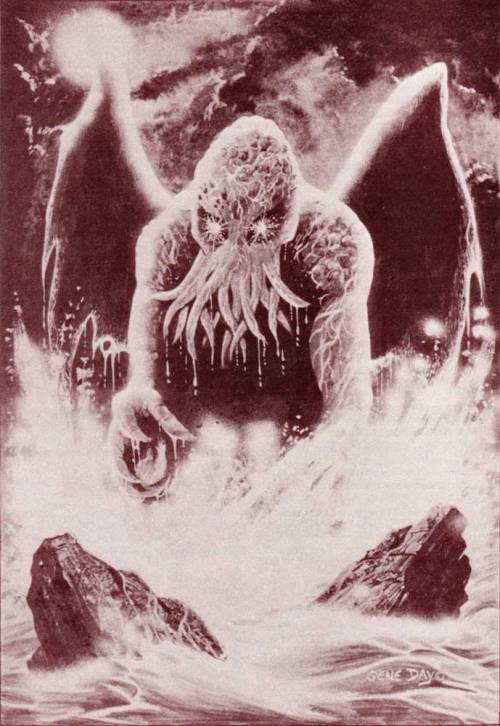 oldschoolfrp:Great Cthulhu rises, roll sanity check.  (Gene Day from Call of Cthulhu, written by San